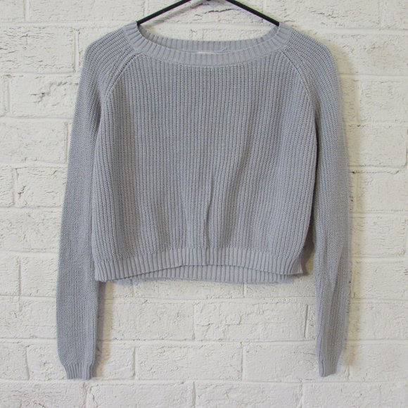 Mossimo Supply Co. Tops - NWOT Light Blue/Gray Sweater Crop Top